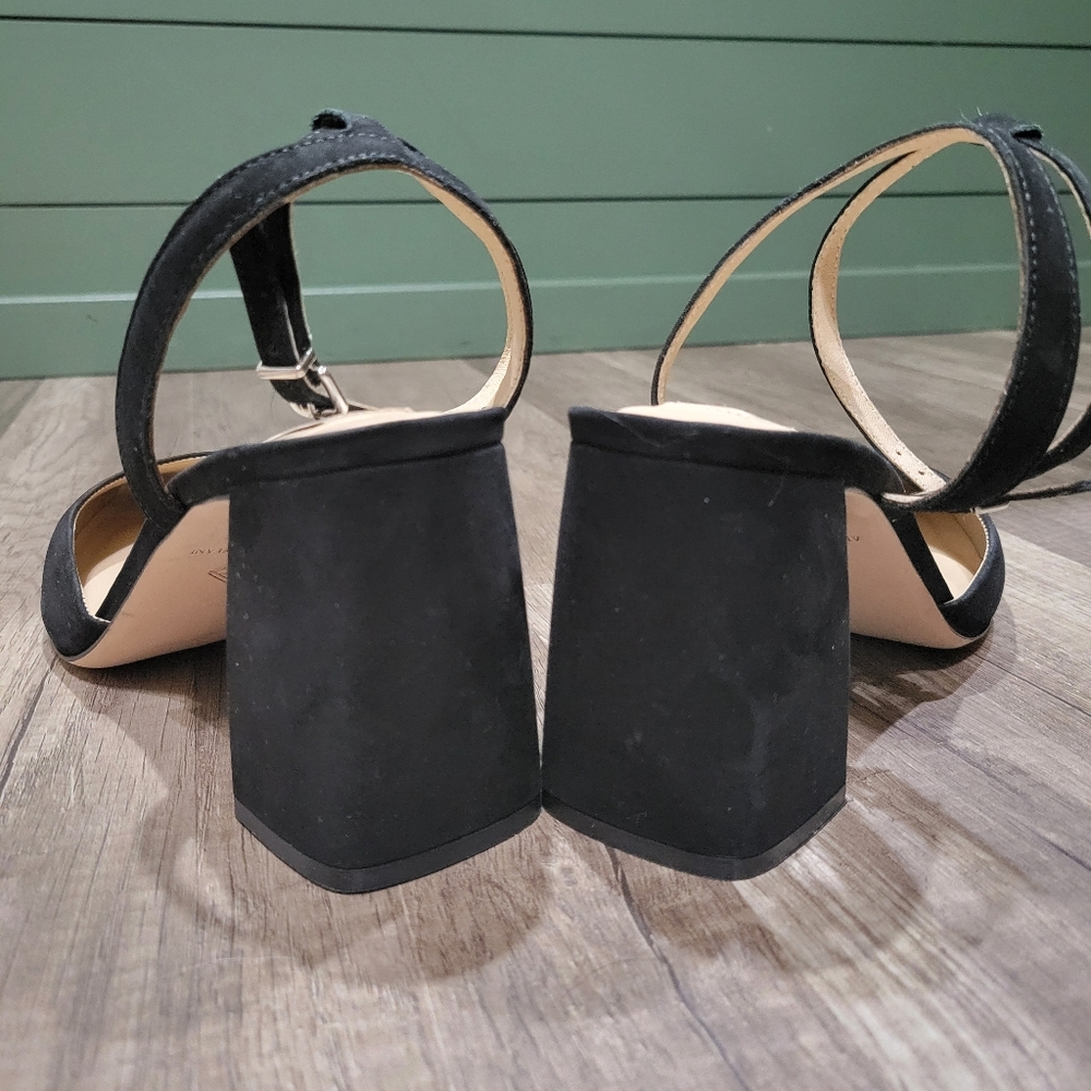 ANTONIO MELANI Black Ankle Strap Heels - Picture 5 of 7